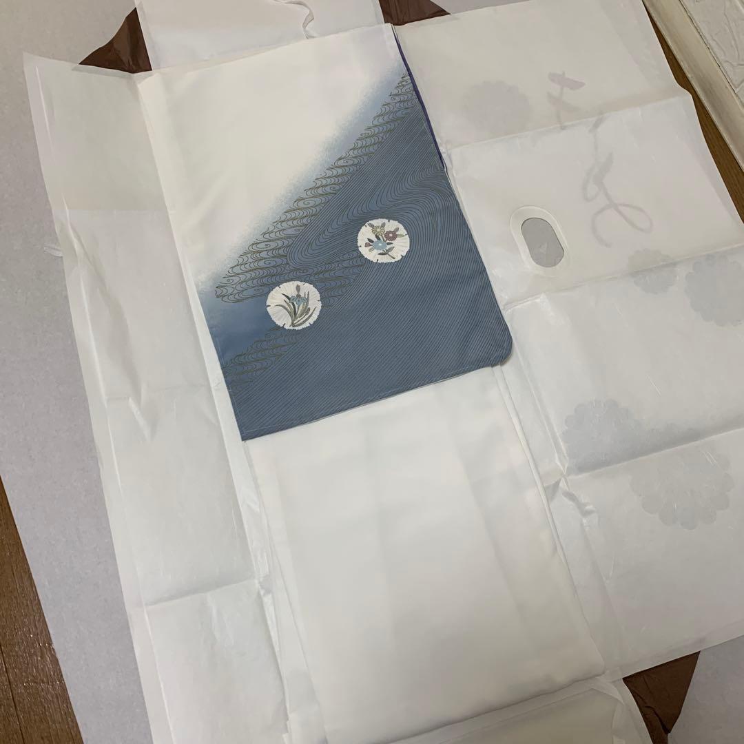 新品未使用　洗える訪問着　雪輪花模様　日本製 （袷）