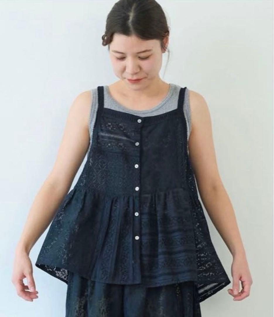 yuni △indiaパッチワークレース キャミビスチェ