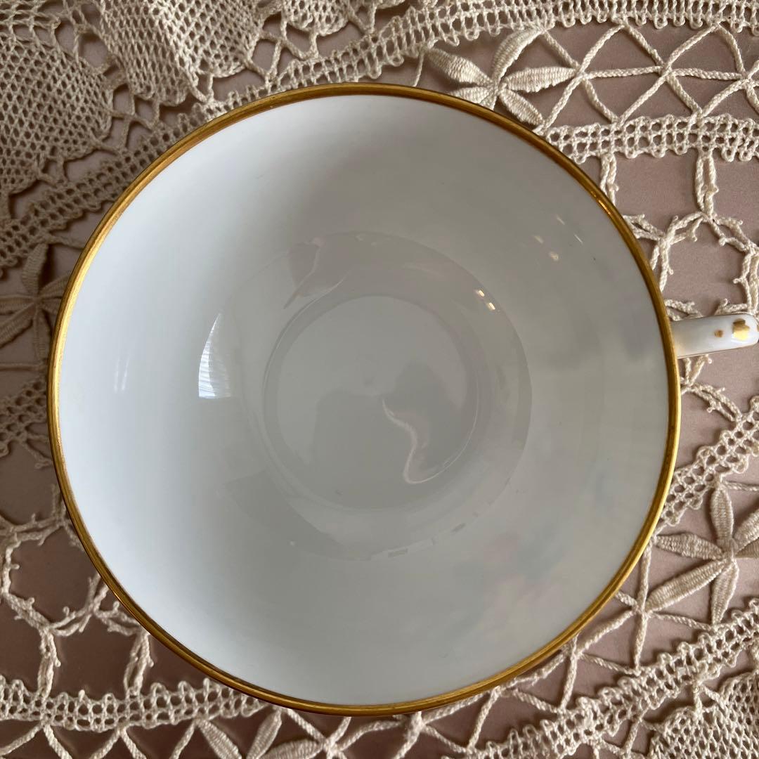 ニンフェンブルグ　アンティーク　ストライプと花束のトリオ