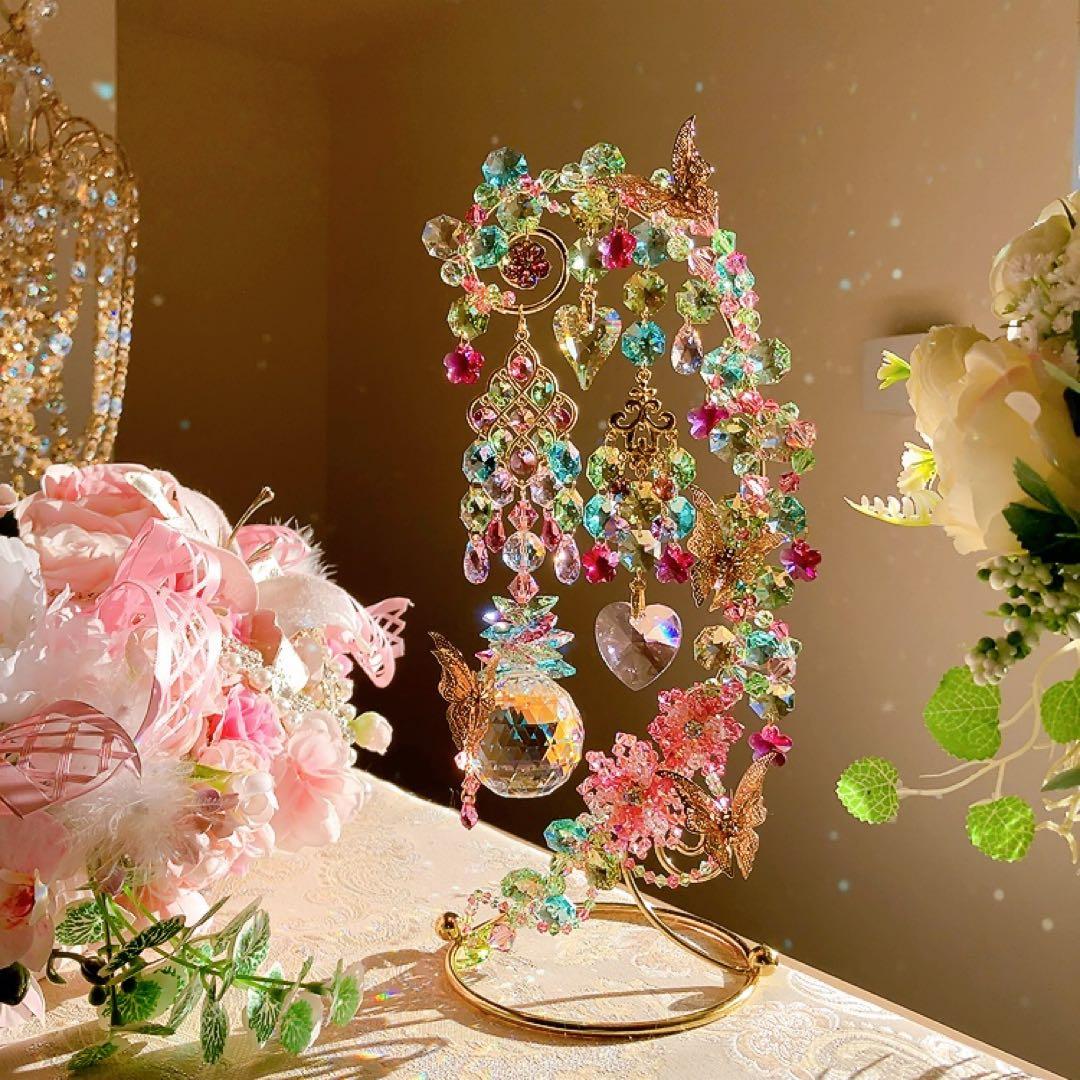 おばこ丸様♡スワロフスキー♡Spring Garden♡スタンドサンキャッチャー