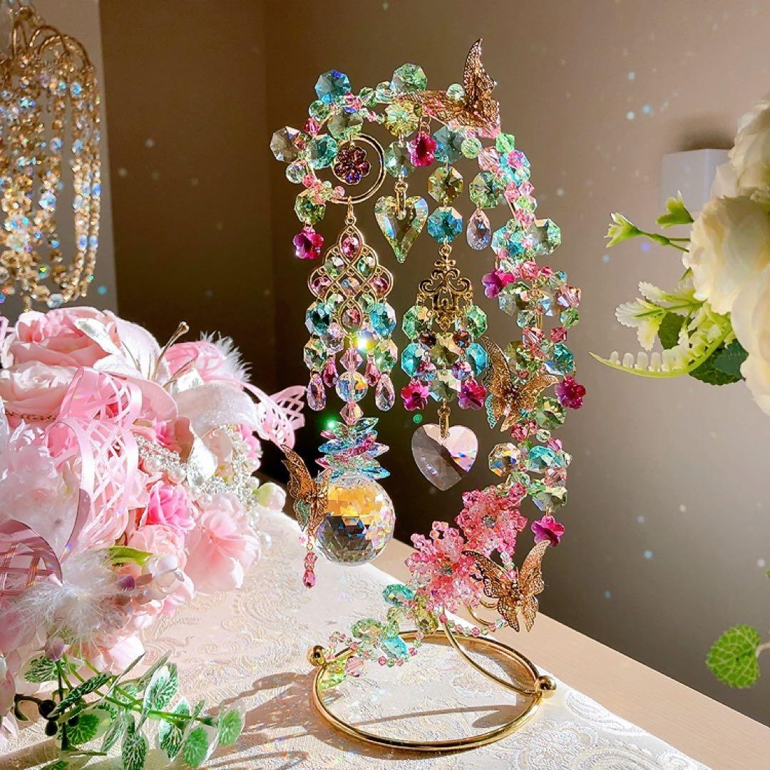 おばこ丸様♡スワロフスキー♡Spring Garden♡スタンドサンキャッチャー