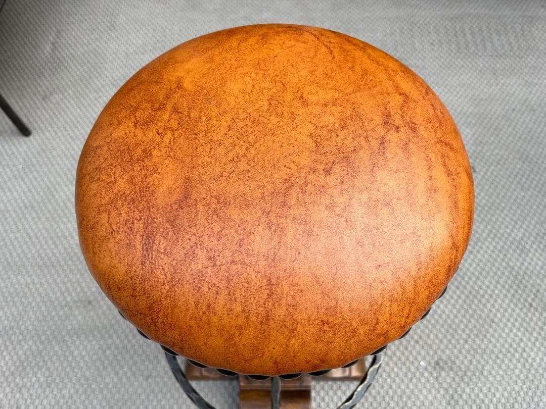 デッドストック☆ユーロヴィンテージ／ハイスツール／カウンタースツール／オーク材