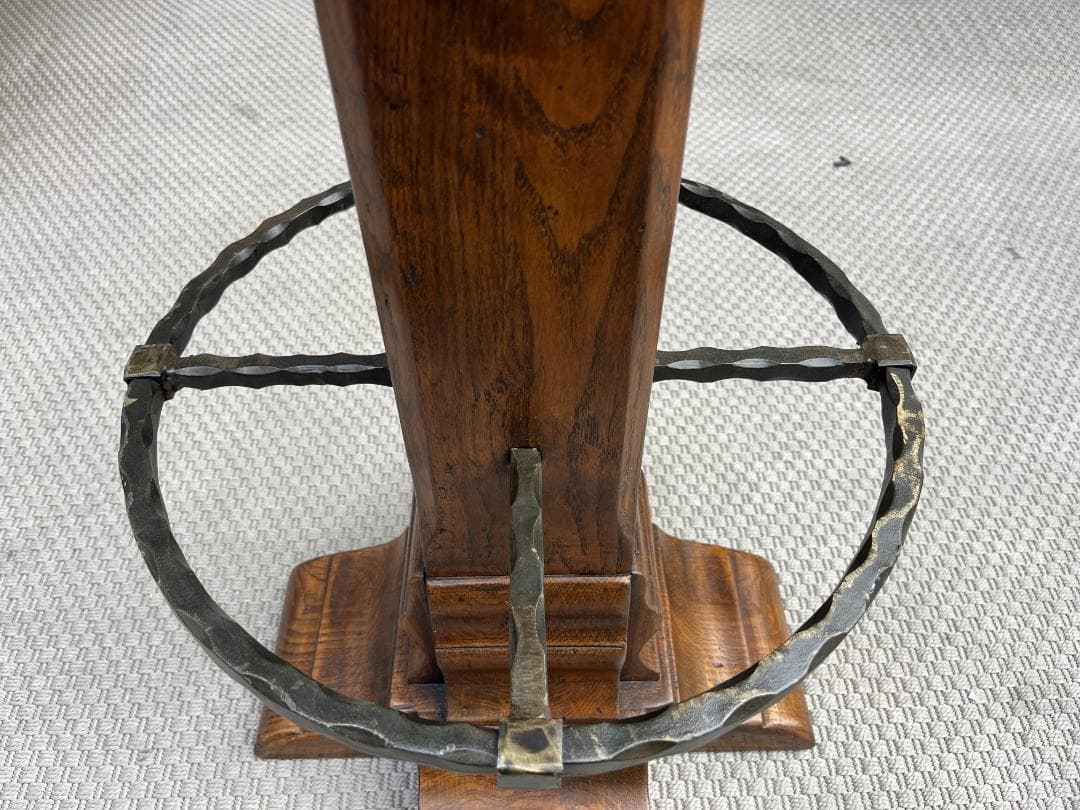 デッドストック☆ユーロヴィンテージ／ハイスツール／カウンタースツール／オーク材