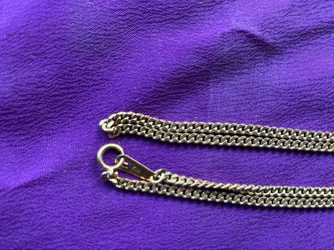 18金　ネックレス　幅約2.4ミリ　中古品　1点