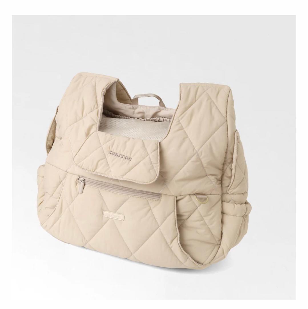 【mi】moncheri キルティングフロントリュック S ベージュ