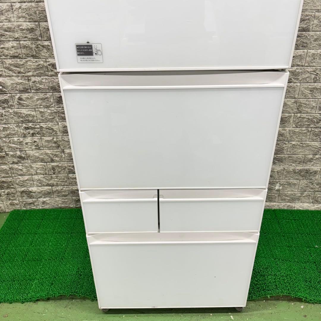 374 冷蔵庫　大型　右開き　ガラストップ　保証込　大人気　400L強　美品