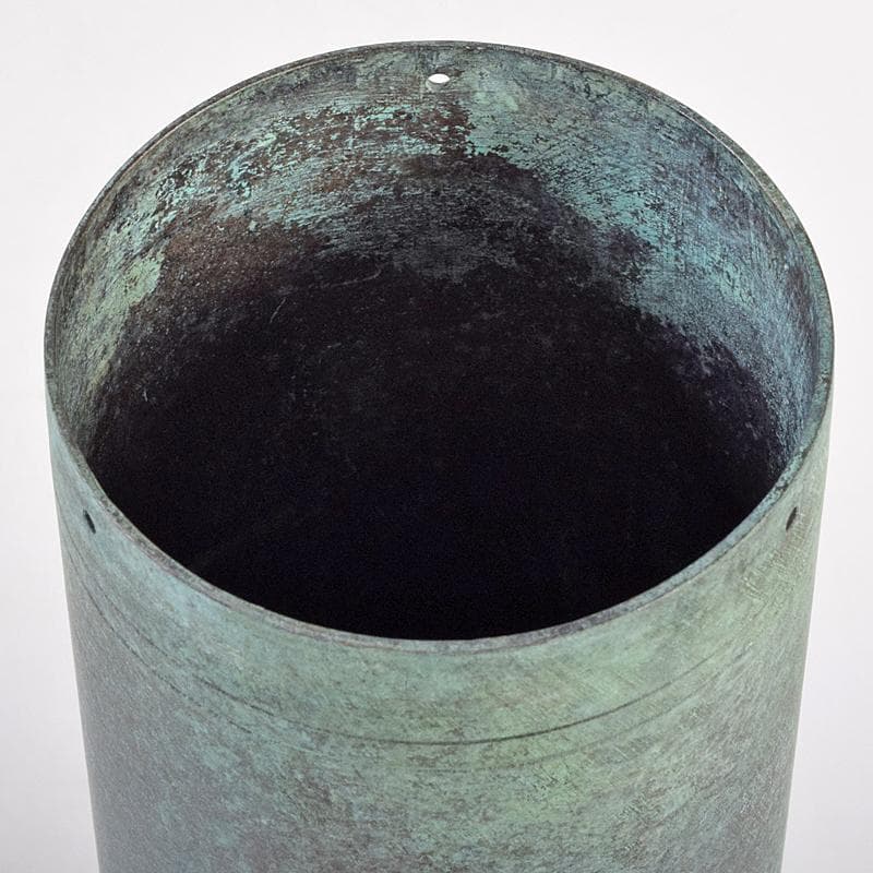 仏教美術　一ノ瀬宗辰作　青銅　経筒　共箱　U　R9520B