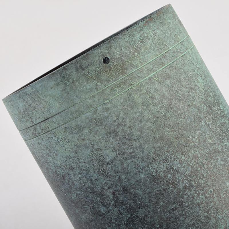 仏教美術　一ノ瀬宗辰作　青銅　経筒　共箱　U　R9520B