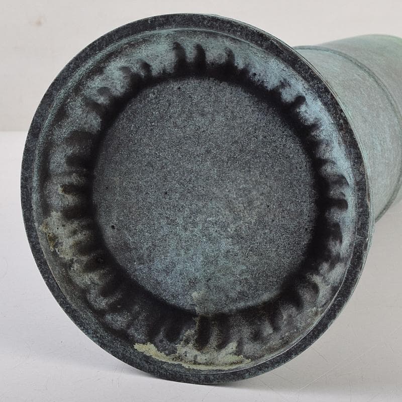 仏教美術　一ノ瀬宗辰作　青銅　経筒　共箱　U　R9520B