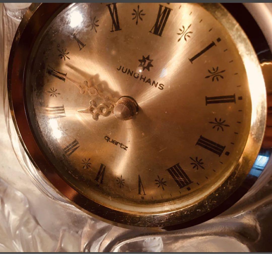 湯布院アンティークJUNGHANS/ユンハンス 女神 置時計ドイツ製 ガラス