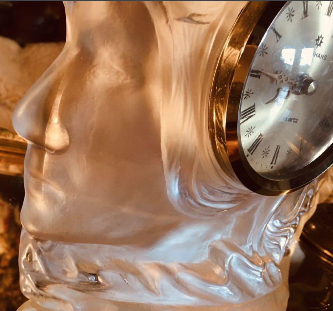 湯布院アンティークJUNGHANS/ユンハンス 女神 置時計ドイツ製 ガラス