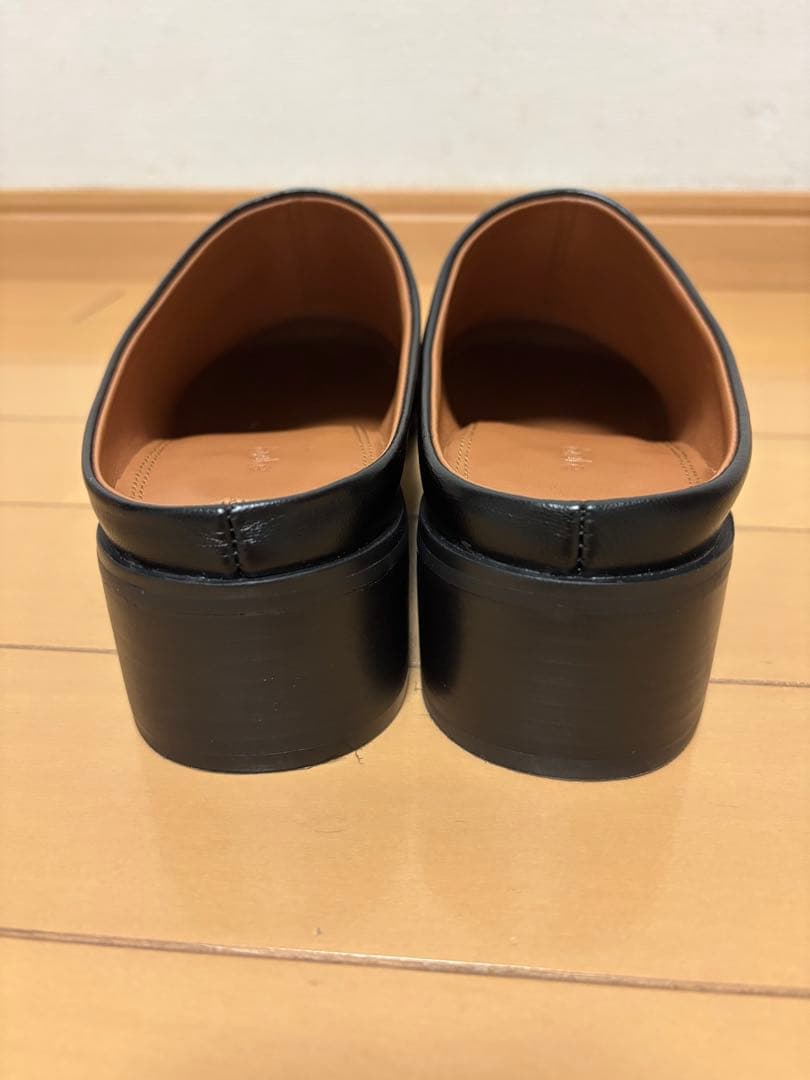 靴 anuke ecoleather heel slip-ons 37