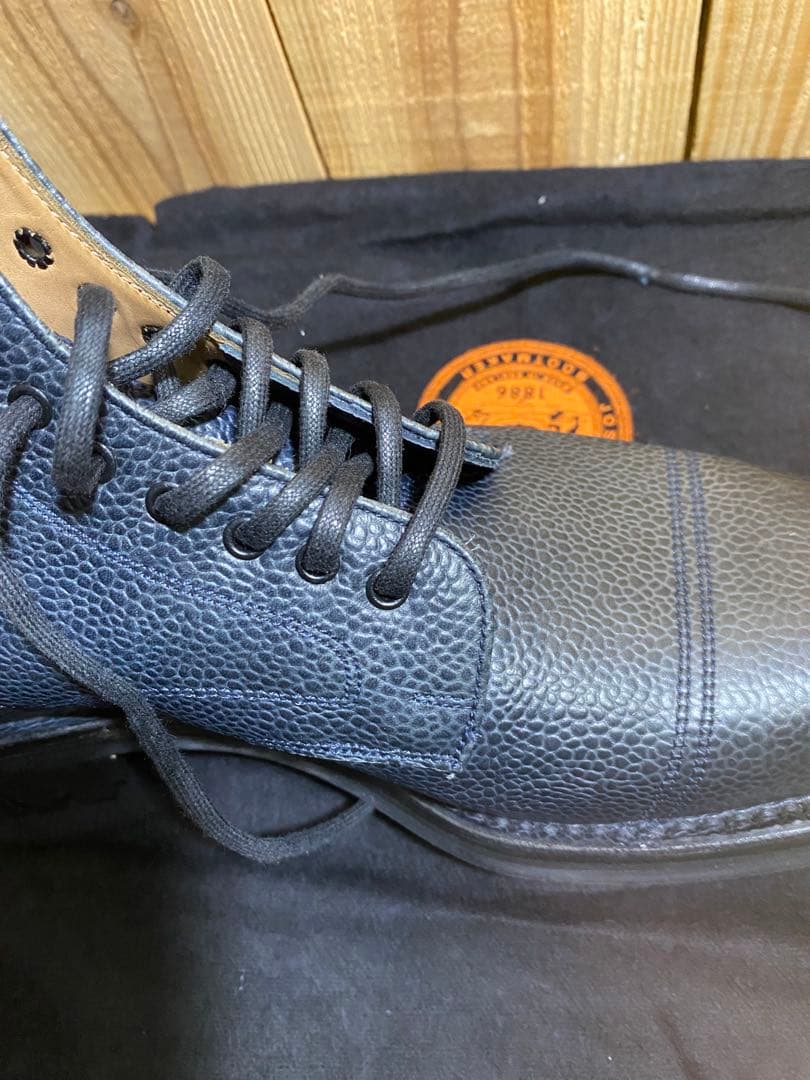 JOSEPH CHEANEY PENNINE Ⅱ C NAVY GRAIN