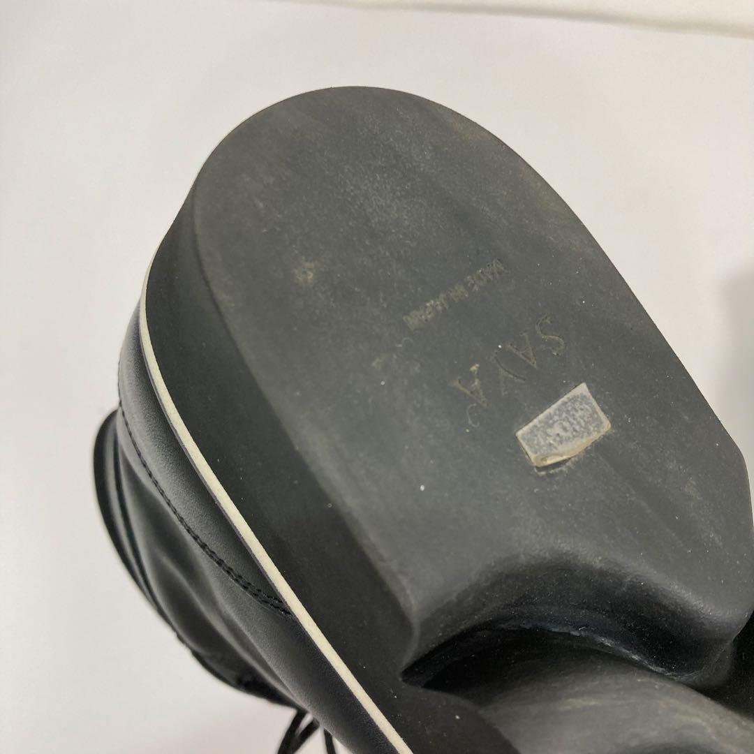 美品　サヤ SAYA レースアップ　ショートブーツ サイドジップ　日本製