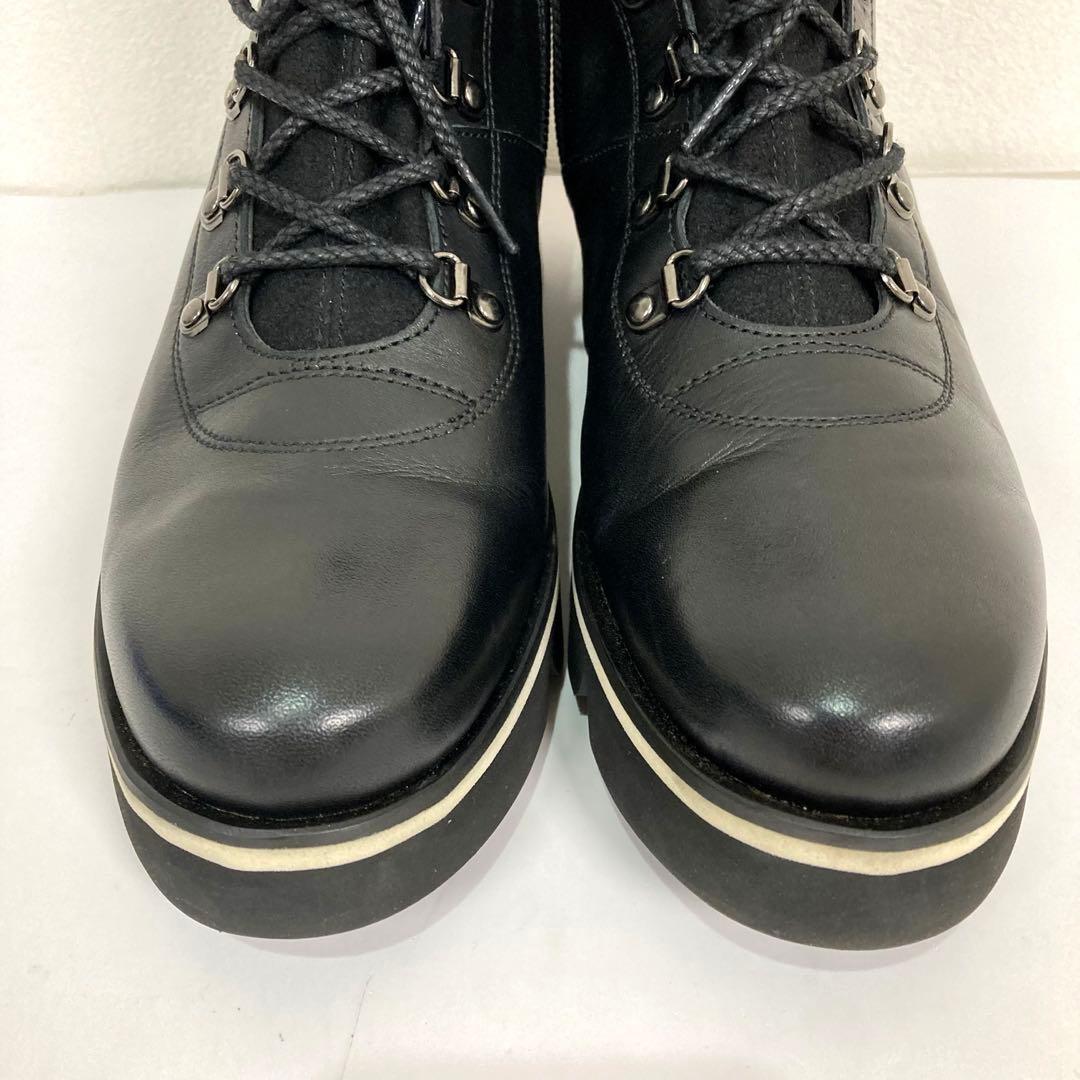 美品　サヤ SAYA レースアップ　ショートブーツ サイドジップ　日本製