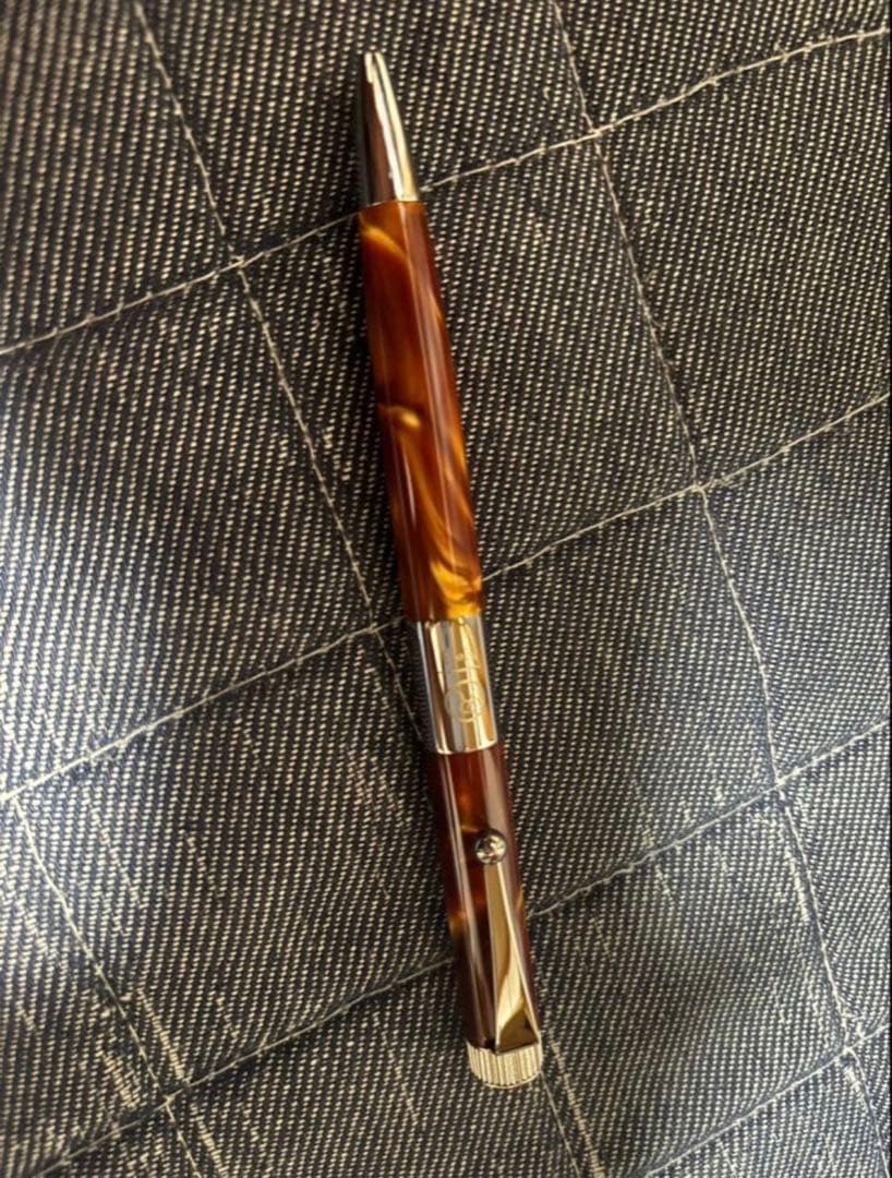 ロメオNo.3 イタリアンアンバー　細軸 (箱・新品リフィル付き)