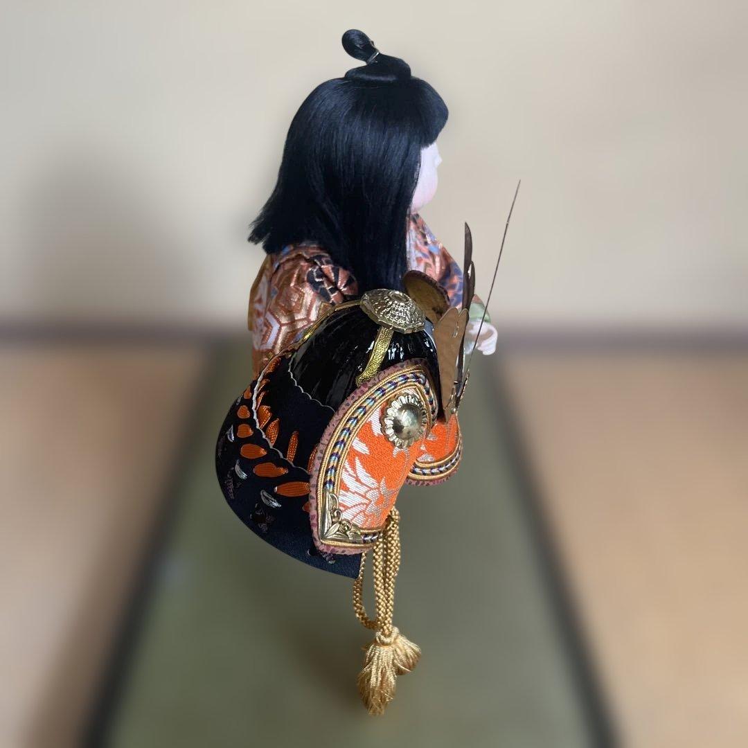 御所人形 初陣 玉童作 兜付き