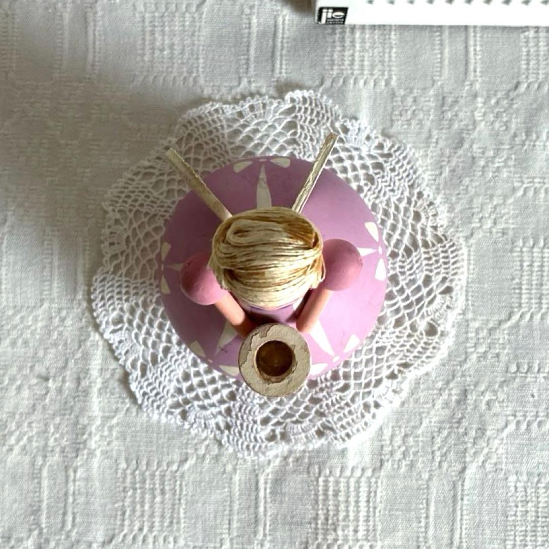 RN167 北欧ヴィンテージ Hemslöjd エンジェルのキャンドスタンド