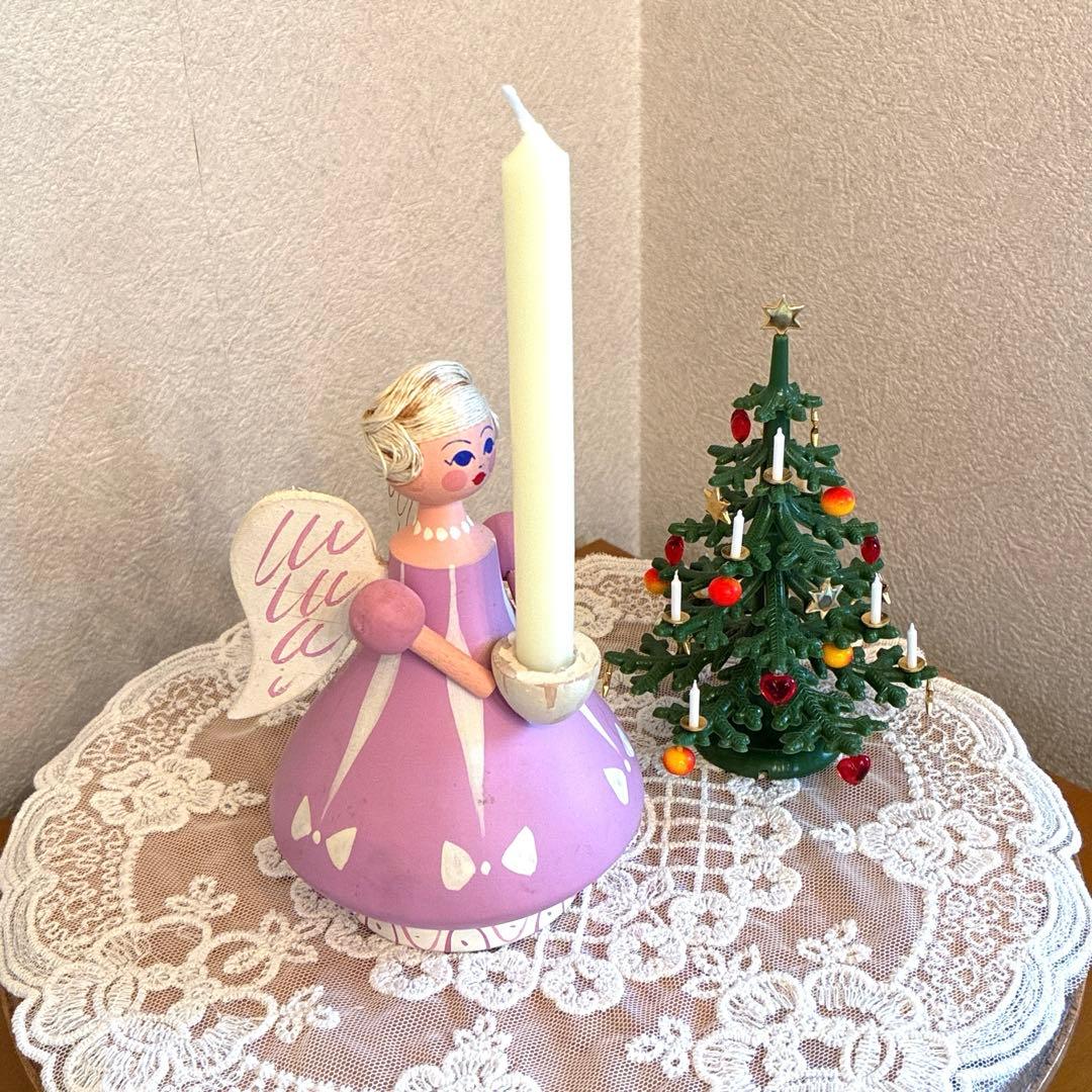 RN167 北欧ヴィンテージ Hemslöjd エンジェルのキャンドスタンド