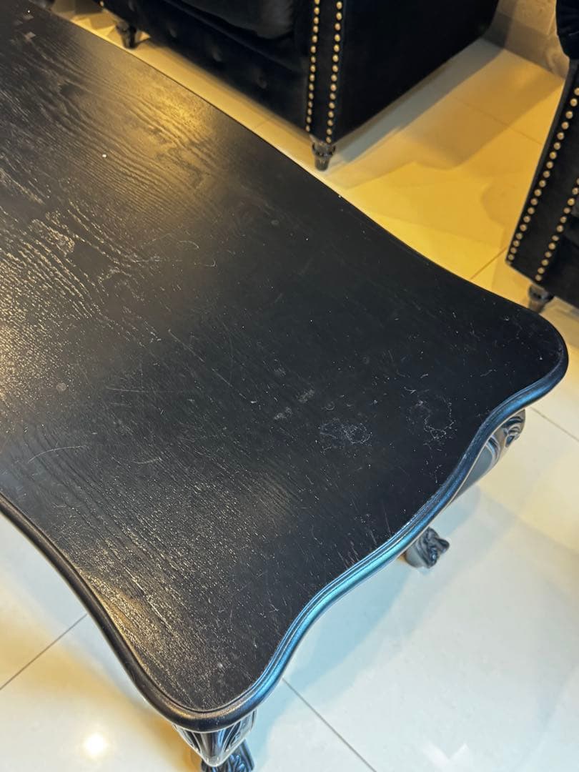 値引しました　アンティーク　ロココ調 コーヒーテーブル　猫脚　ダークブラウン