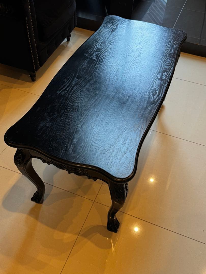 値引しました　アンティーク　ロココ調 コーヒーテーブル　猫脚　ダークブラウン