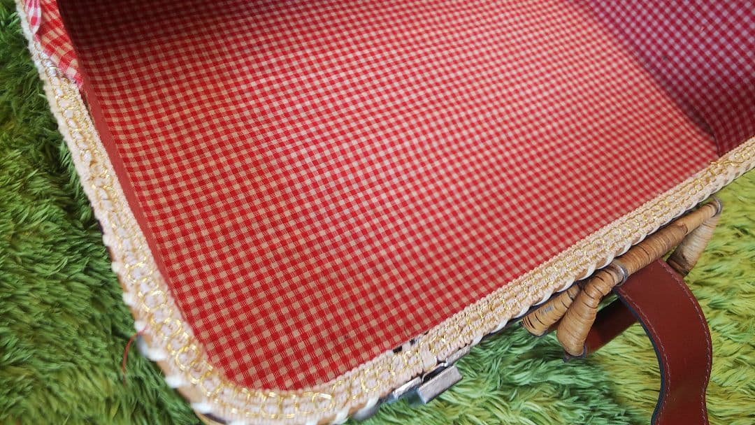 ヴィンテージ　希少 トランクケース バスケット トランク かご編み レトロ