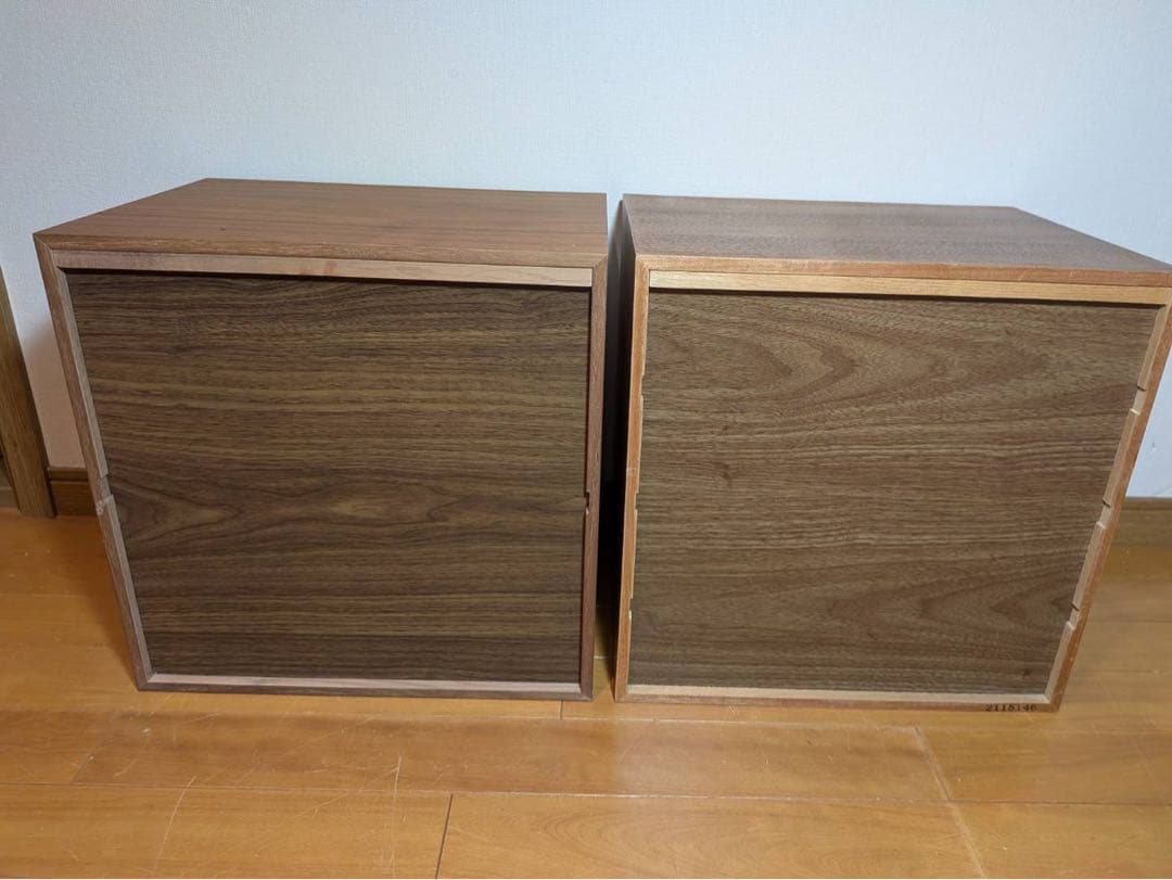 ■送料込■無印 スタッキングチェスト 引出し 収納 棚 ウォールナット 木製