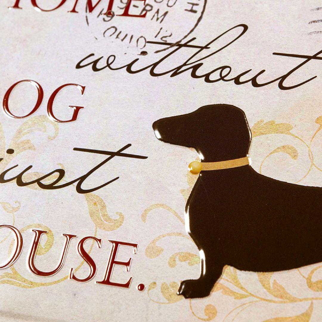 デザイン看板 A4】ダックスフント★ポスター絵アートパネル犬ブリキ看板かわいい絵