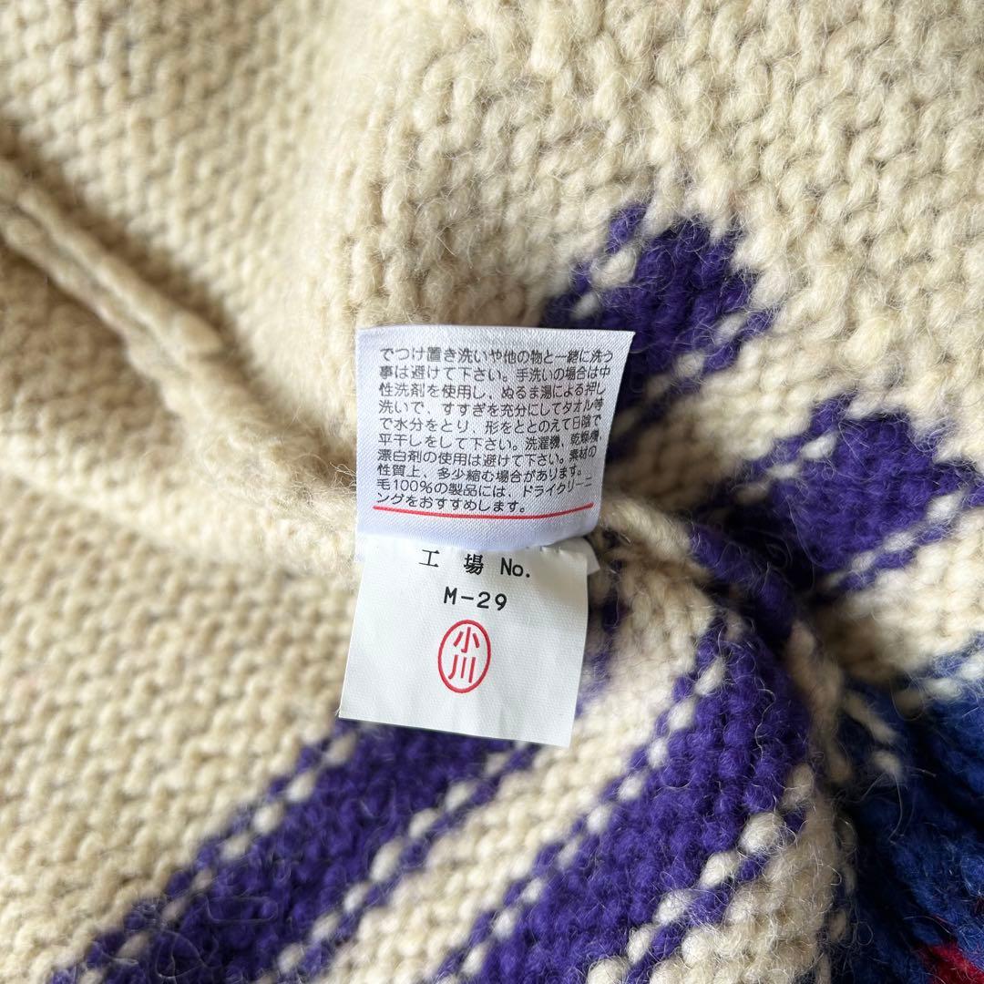 MIKI HOUSE JEANS ミキハウス カウチンニットジャケット L 怪獣