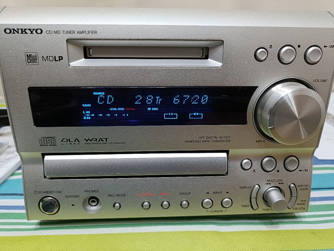 ONKYO FR-X7A CD/MD/FM,AM 整備済　完動品　リモコン付き
