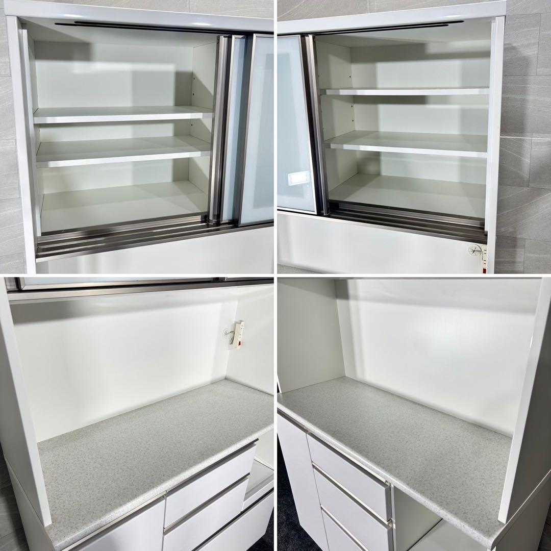 ニトリ 食器棚 アルミナ2 キッチンボード 幅120cm おしゃれ d5132