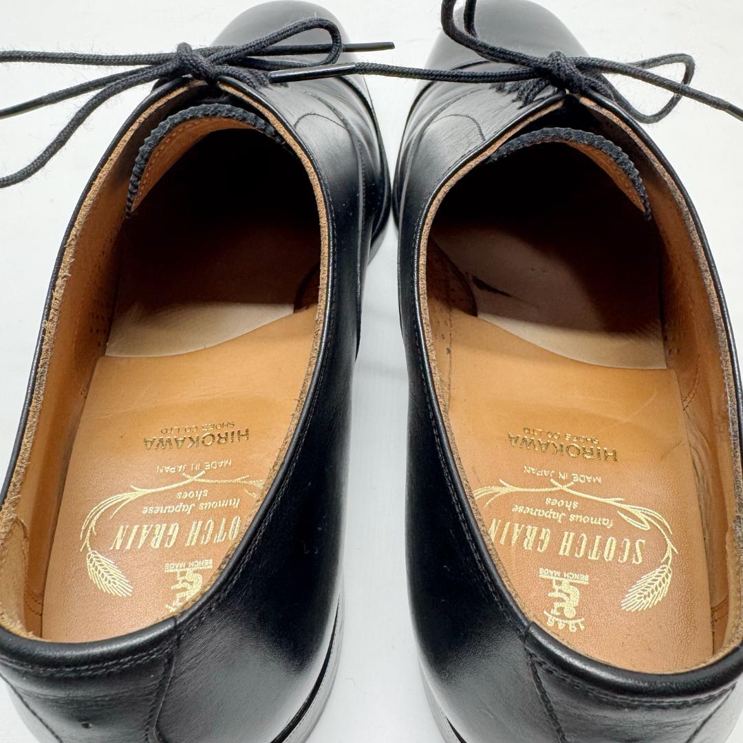 美品 スコッチグレイン 24.5cm 3526 ストレートチップ 黒