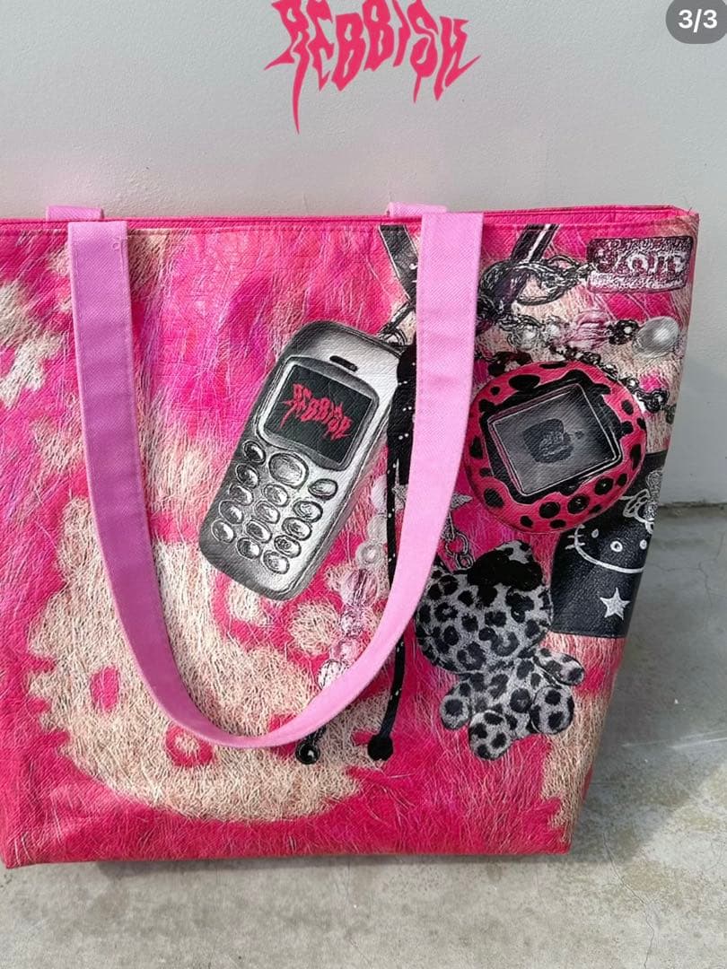 REBBISH ドールプリントタイベックバッグ 両面 y2k