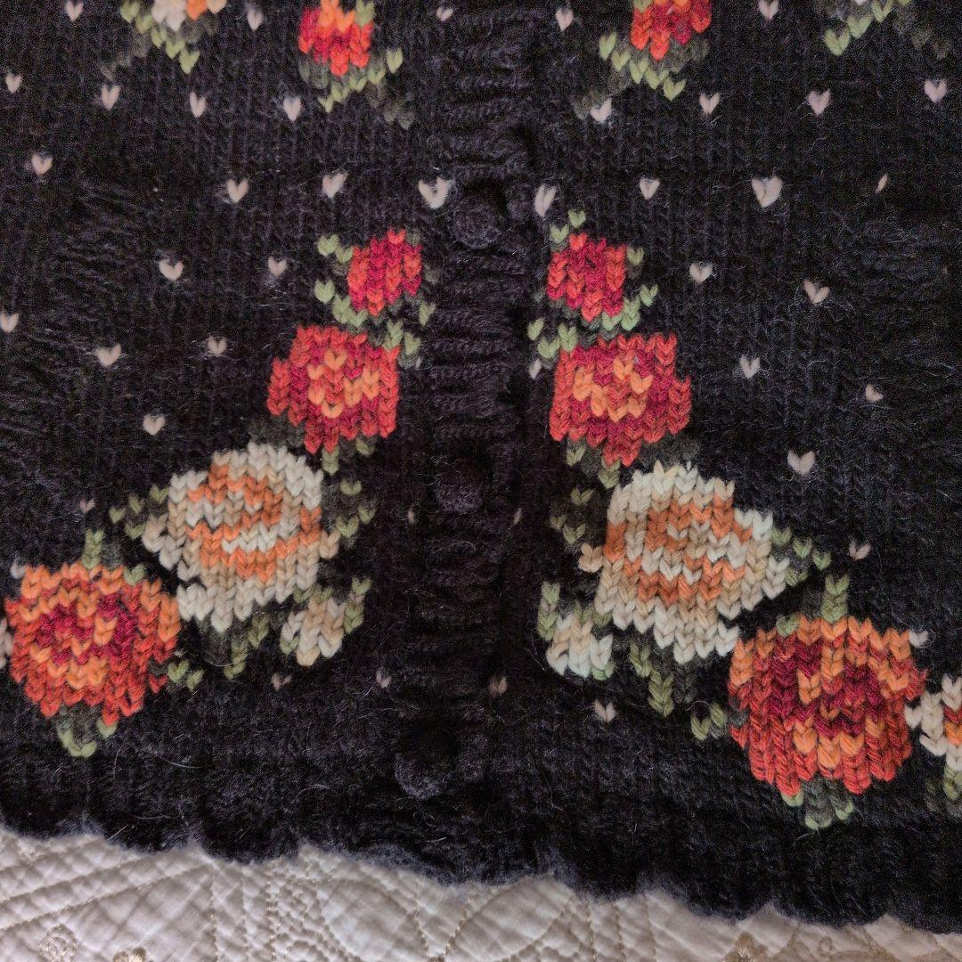 売り切り❗️最終価格から2,000円引きPINK HOUSE 薔薇のカーディガン