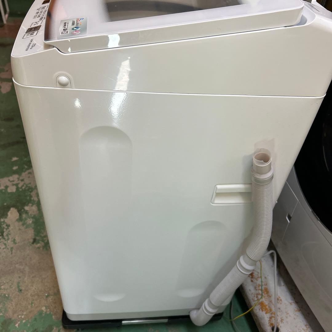 AQUA 縦型洗濯機 AQW-V7P ホワイト7kg 2023年製