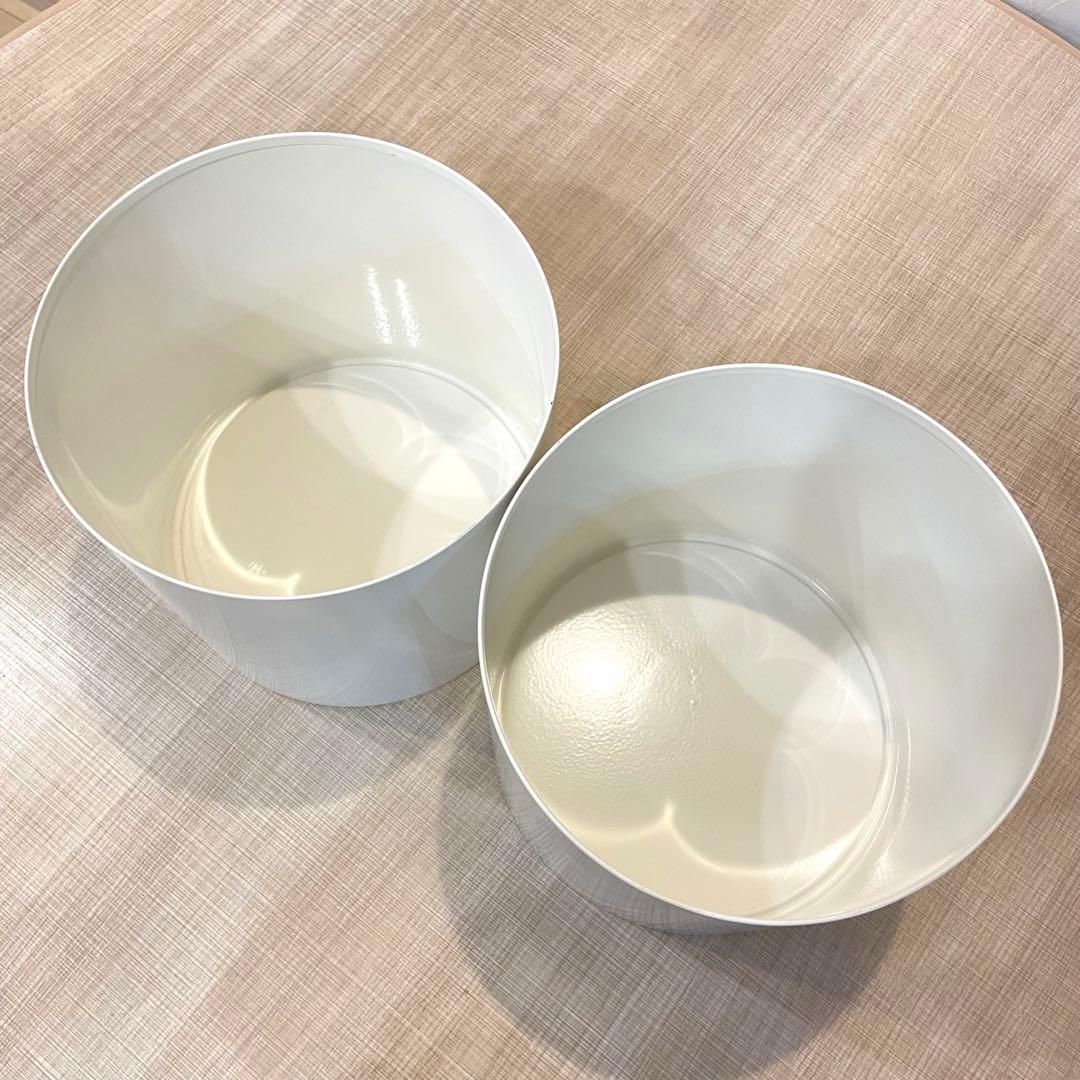 未使用 Hubschヒュプシュ 鉢カバー プランタースタンド 白 φ25 ②