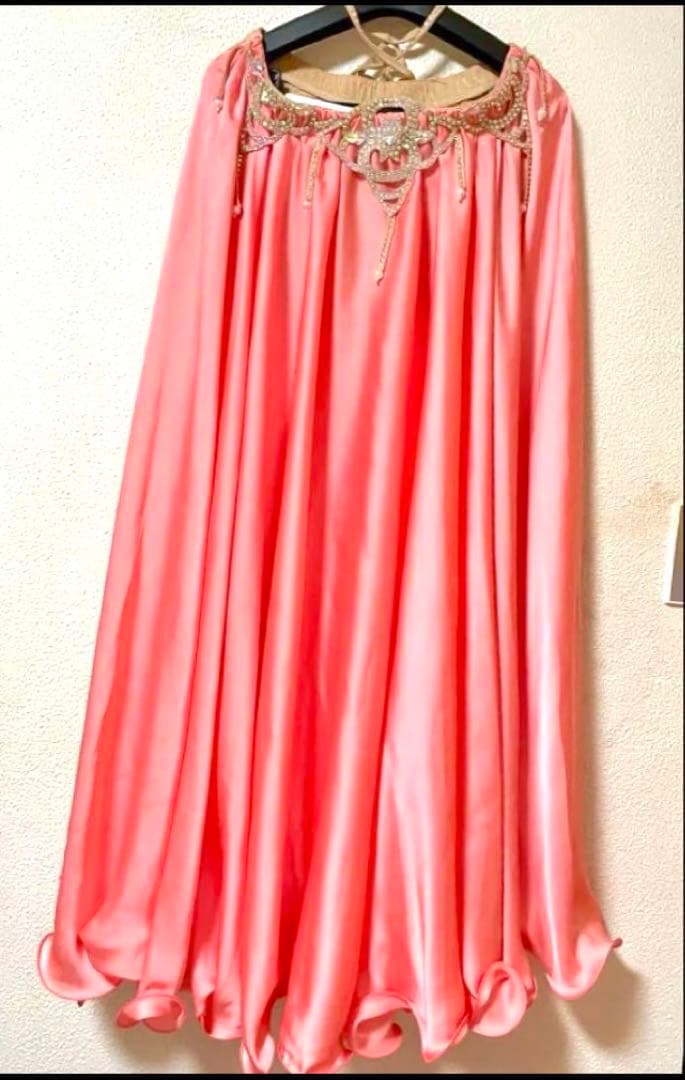 ❣️限定セール❣️新品 豪華ベリーダンス衣装 ベールスリーブ付ブラ＆スリットスカート