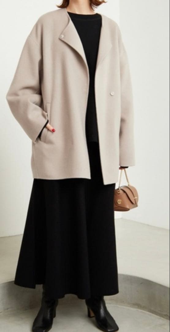 美品SLOBE IENA HAMILTON ダブルフェイスウールショートコート