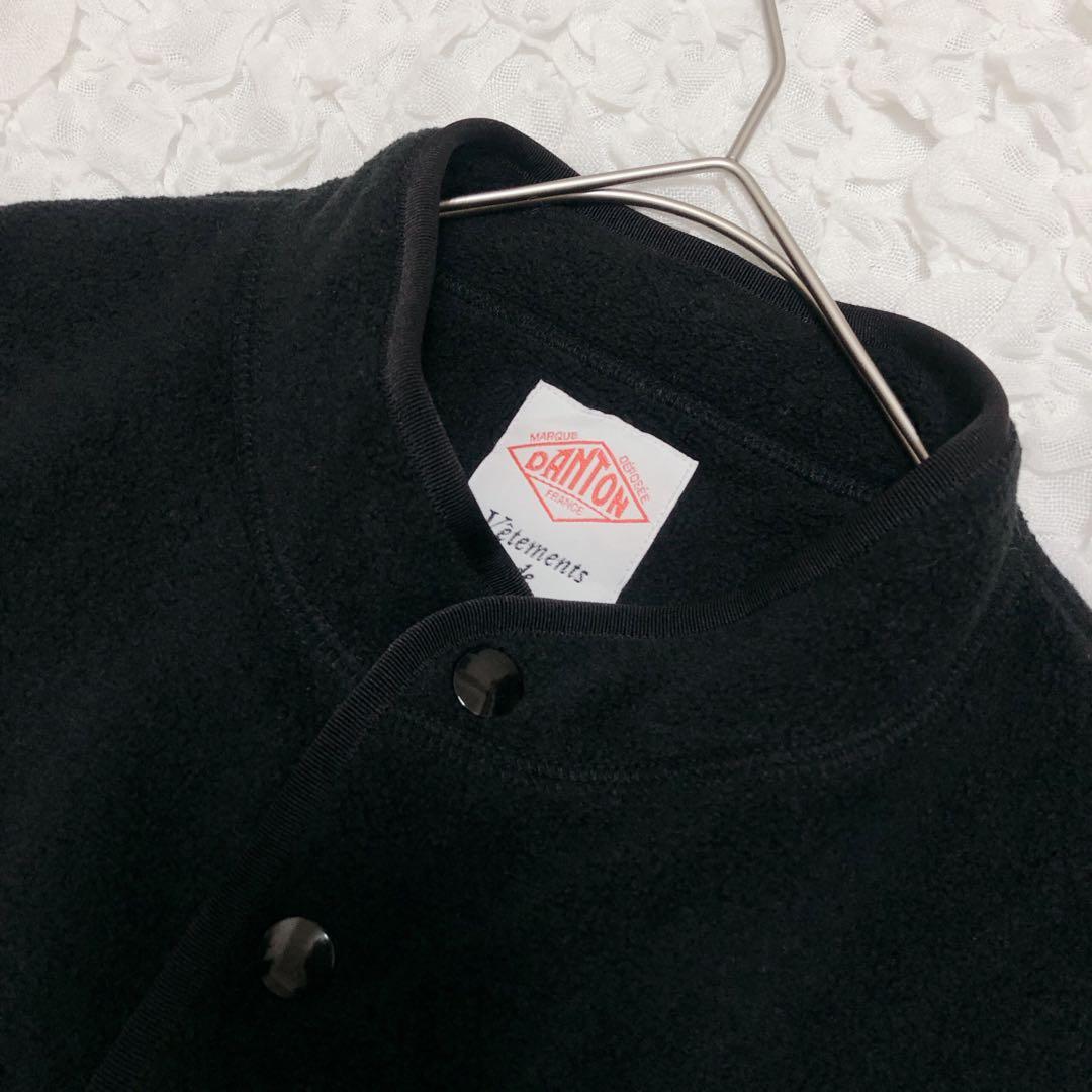 DANTON ダントン　ブラック　黒　フリースベスト　スナップボタン　サイズ40