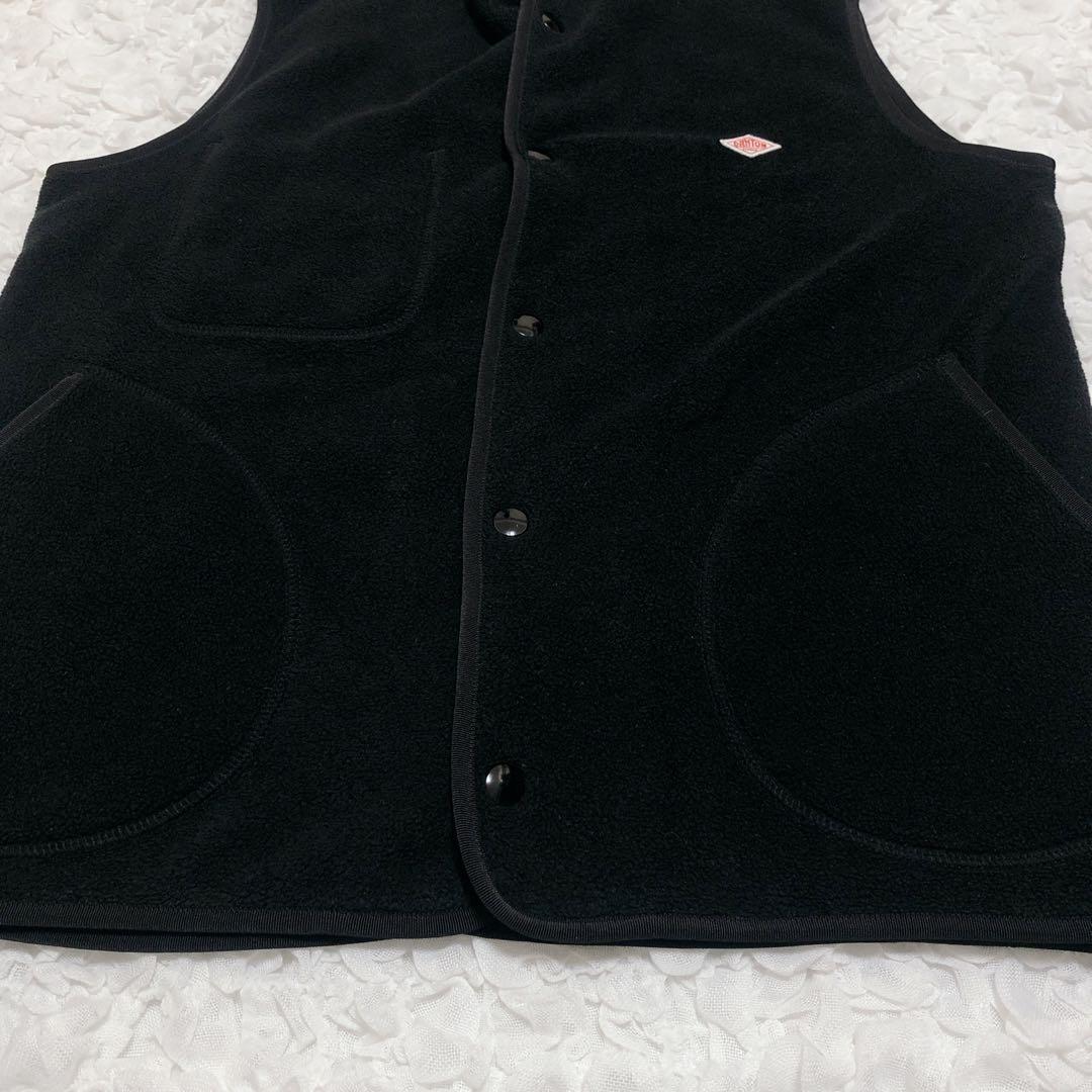 DANTON ダントン　ブラック　黒　フリースベスト　スナップボタン　サイズ40