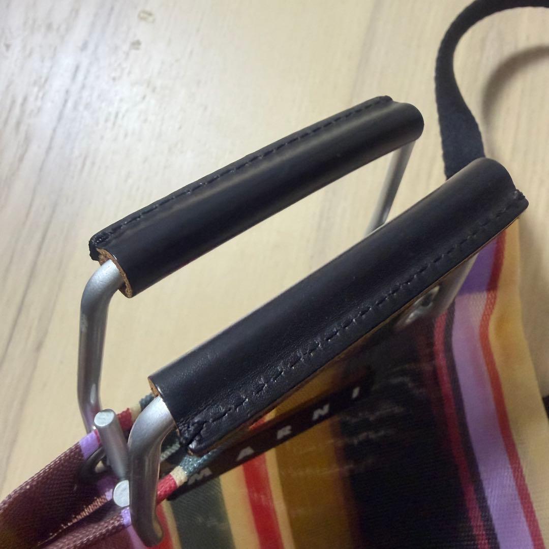 【超美品】最終値引き!!MARNI マルニストライプミニショルダーバッグ