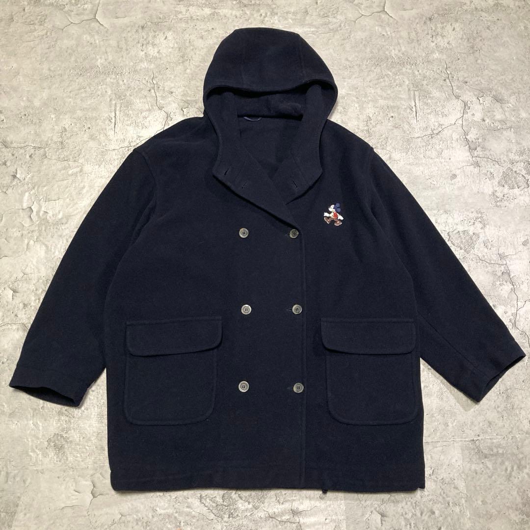 希少 Donaldson 90's DISNEY 刺繍入りウールカシミヤコート