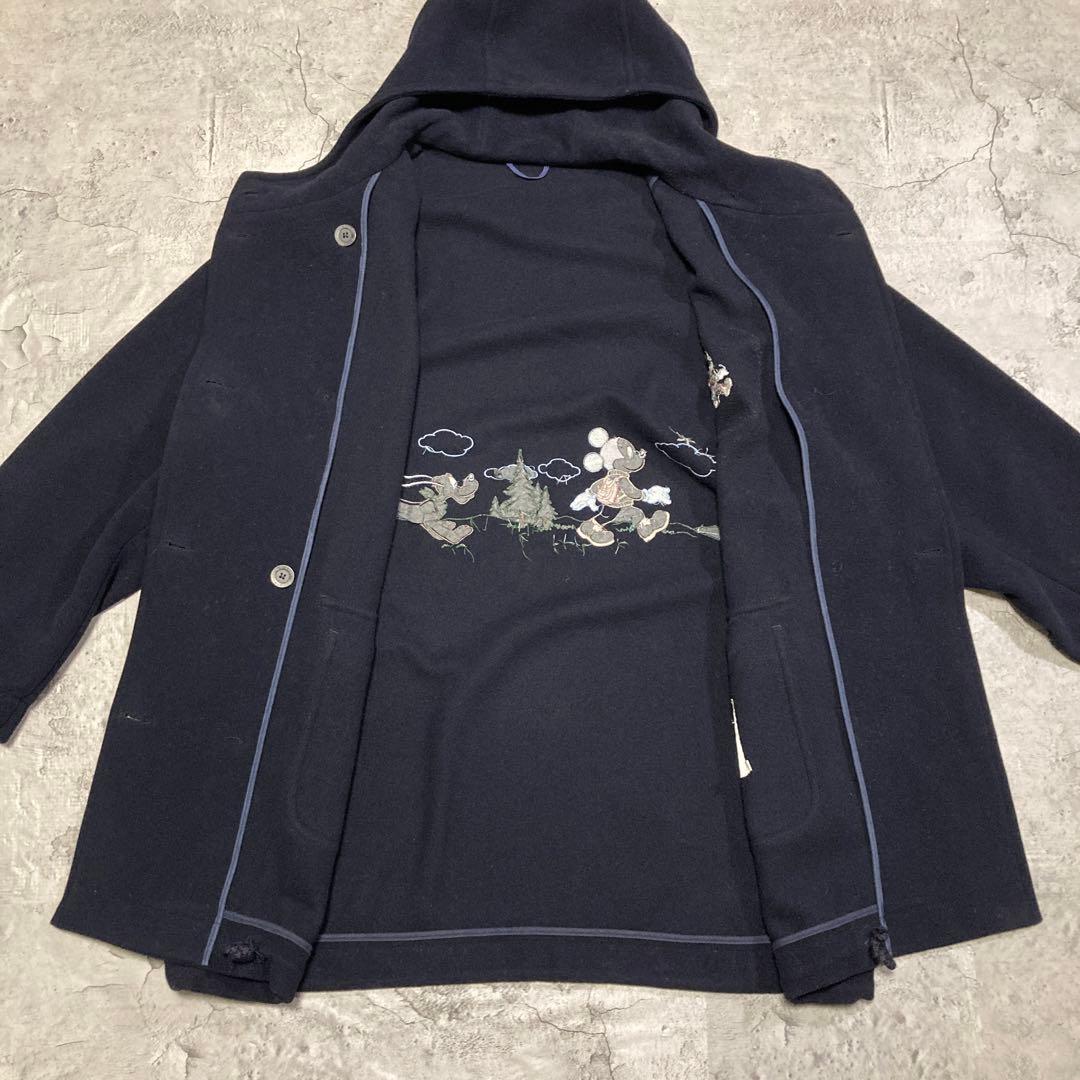 希少 Donaldson 90's DISNEY 刺繍入りウールカシミヤコート