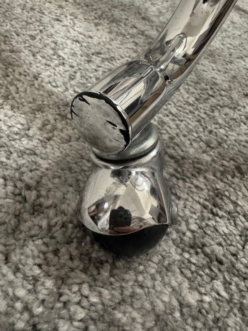 ミッドセンチュリー　テーブル　ガラス 3段サイドテーブル　モダン 机　可変式