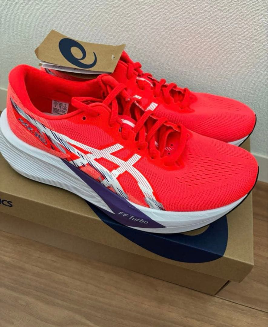 【新品　未使用】アシックス MAGIC SPEED4 27.5cm レッド