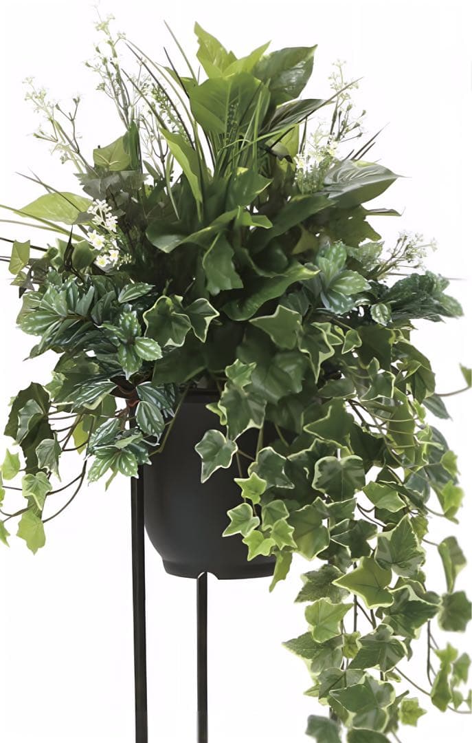 光触媒　人工観葉植物　フェイクグリーン　グリーンスタンドアイビー1.1m