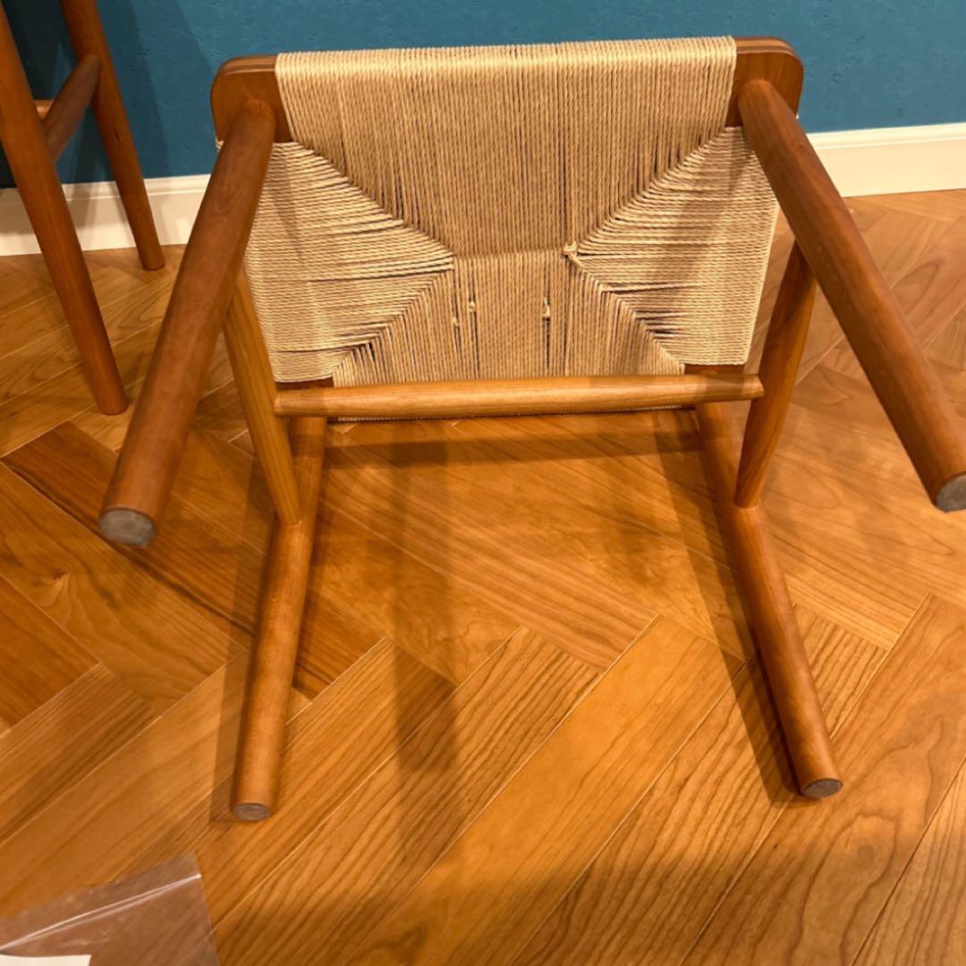 ドモク堂　朝倉スツール×2脚　チェリー材　ペーパーコード　美品　BEAMS購入