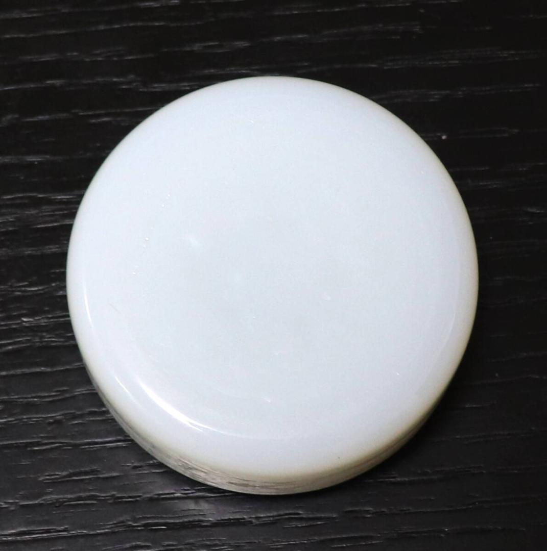 オールド・バカラ 珍品 重厚 オパーリンクリスタルガラス製灰皿 乳白色 ホワイト