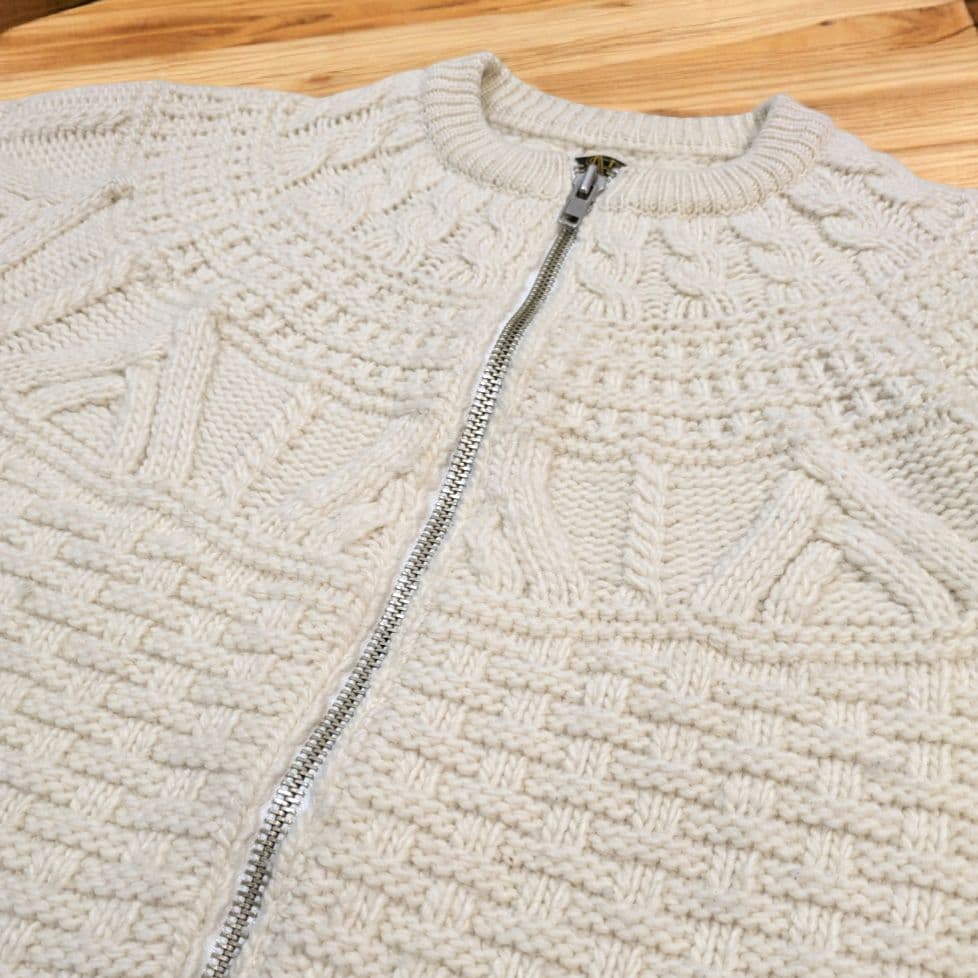 BATONER SHIPS別注 アランニット カウチンセーター カーディガン L