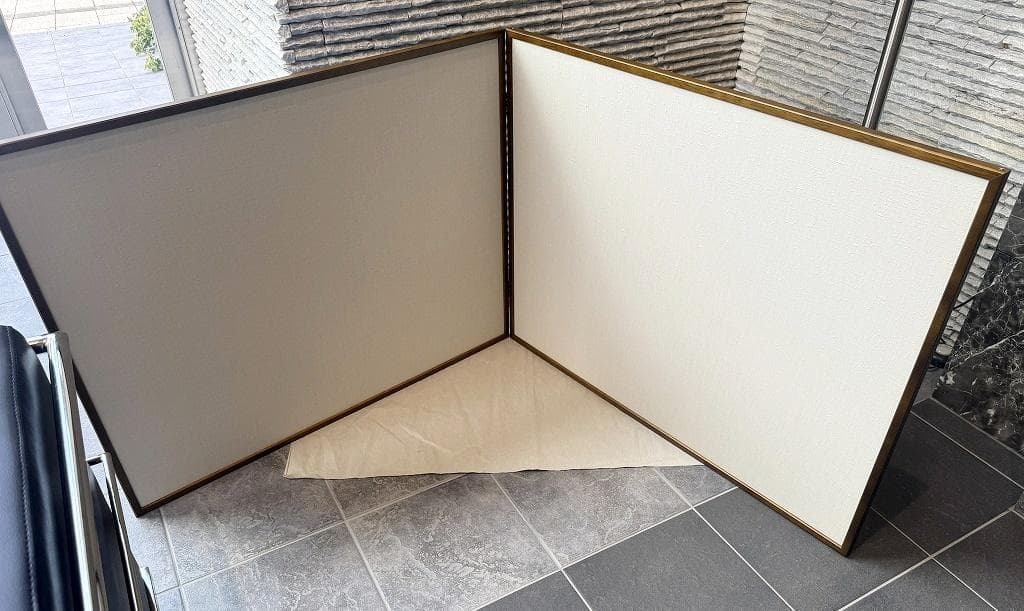 茶器/茶道具　風炉先屏風　NT2431 紐蝶番 女桑 シンプルな衝立・屏風